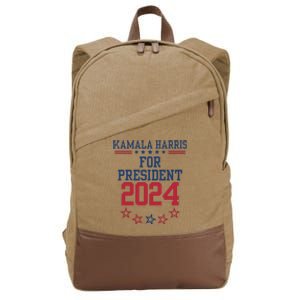 Kamala Harris For President 2024 Cotton Canvas Backpack