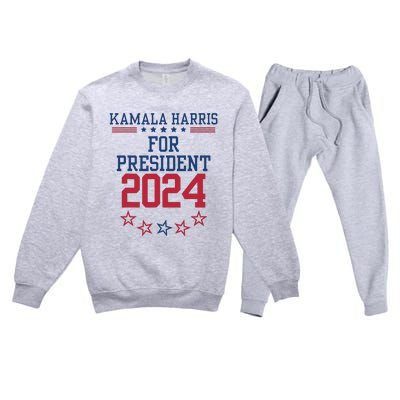 Kamala Harris For President 2024 Premium Crewneck Sweatsuit Set