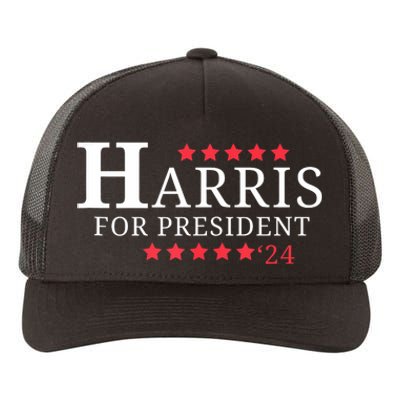 Kamala Harris For President 2024 American Flag Yupoong Adult 5-Panel Trucker Hat