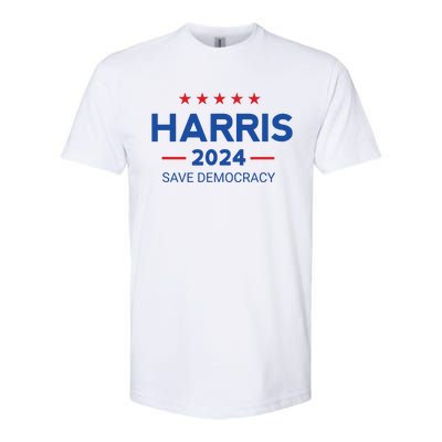 Kamala Harris For President Save Democray 2024 Softstyle CVC T-Shirt