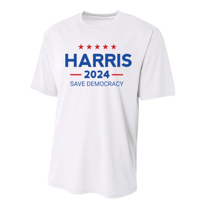 Kamala Harris For President Save Democray 2024 Performance Sprint T-Shirt