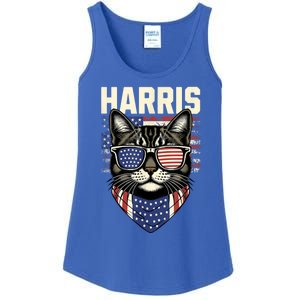 Kamala Harris For President 2024 Funny Cat Lady Graphic Ladies Essential Tank