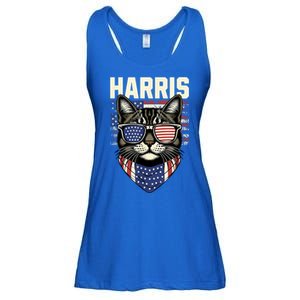 Kamala Harris For President 2024 Funny Cat Lady Graphic Ladies Essential Flowy Tank