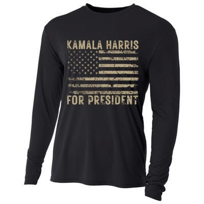 Kamala Harris For President 2024 Election Cooling Performance Long Sleeve Crew