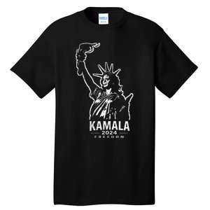 Kamala Harris For Freedom 2024 Campaign Lady Liberty Torch Tall T-Shirt