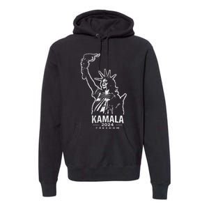 Kamala Harris For Freedom 2024 Campaign Lady Liberty Torch Premium Hoodie