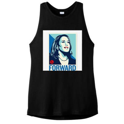 Kamala Harris Forward Ladies PosiCharge Tri-Blend Wicking Tank