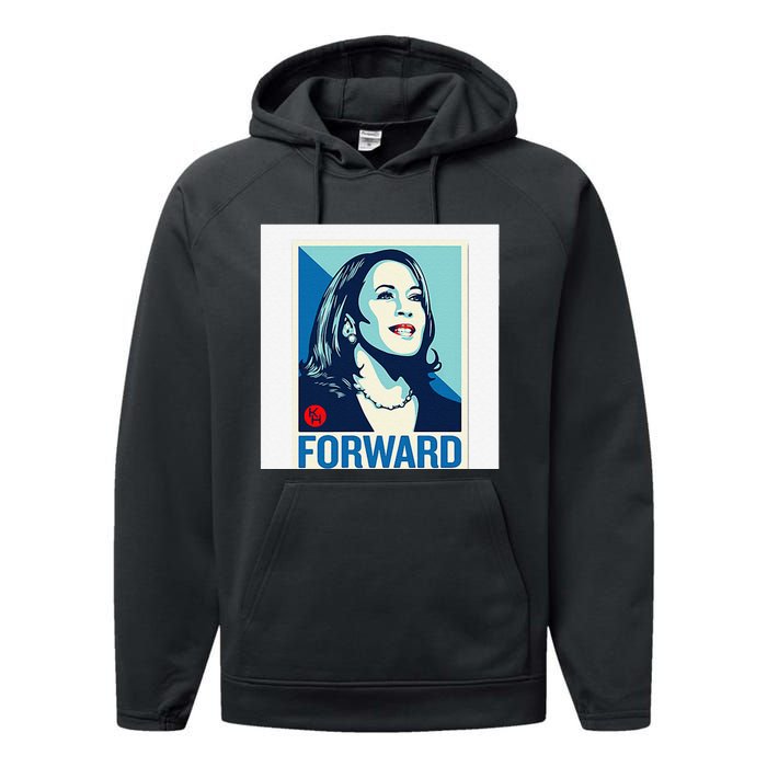 Kamala Harris Forward Performance Fleece Hoodie