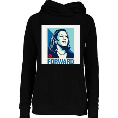 Kamala Harris Forward Womens Funnel Neck Pullover Hood