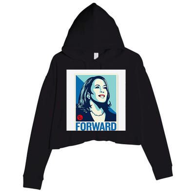 Kamala Harris Forward Crop Fleece Hoodie