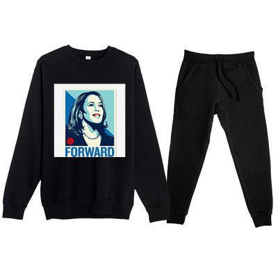 Kamala Harris Forward Premium Crewneck Sweatsuit Set