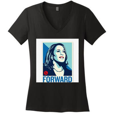 Kamala Harris Forward Women's V-Neck T-Shirt