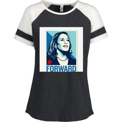 Kamala Harris Forward Enza Ladies Jersey Colorblock Tee