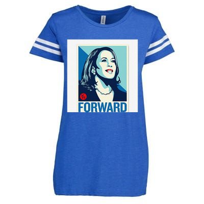 Kamala Harris Forward Enza Ladies Jersey Football T-Shirt