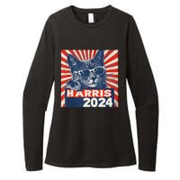 Kamala Harris For President 2024 Katmala Funny Cat Womens CVC Long Sleeve Shirt