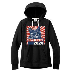 Kamala Harris For President 2024 Katmala Funny Cat Women's Fleece Hoodie