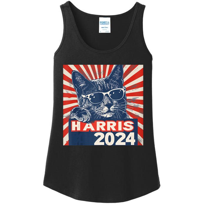 Kamala Harris For President 2024 Katmala Funny Cat Ladies Essential Tank