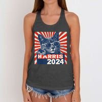 Kamala Harris For President 2024 Katmala Funny Cat Women's Knotted Racerback Tank