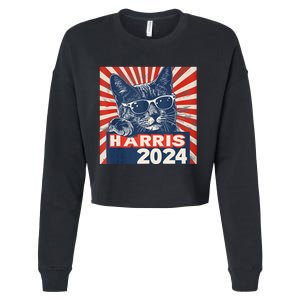 Kamala Harris For President 2024 Katmala Funny Cat Cropped Pullover Crew