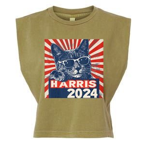 Kamala Harris For President 2024 Katmala Funny Cat Garment-Dyed Women's Muscle Tee