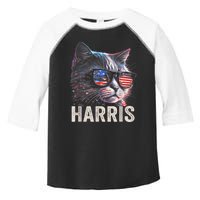 Kamala Harris For President 2024 Funny Cat Graphic Toddler Fine Jersey T-Shirt