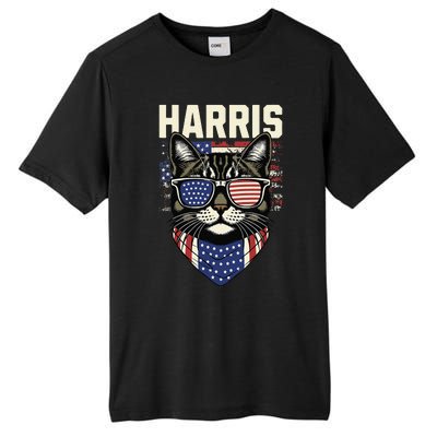 Kamala Harris For President 2024 Funny Cat Tall Fusion ChromaSoft Performance T-Shirt