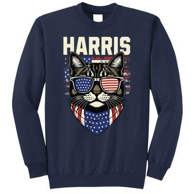 Kamala Harris For President 2024 Funny Cat Sweatshirt