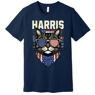 Kamala Harris For President 2024 Funny Cat Premium T-Shirt