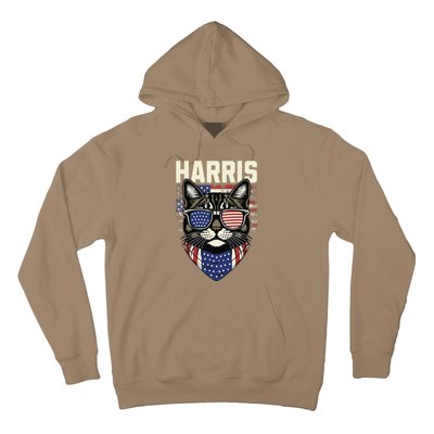 Kamala Harris For President 2024 Funny Cat Hoodie