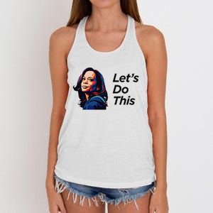 Kamala Harris For President LetS Do This! Women's Knotted Racerback Tank