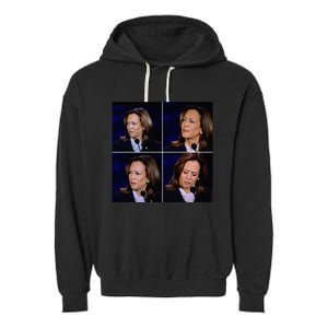 Kamala Harris Funny Reaction Garment-Dyed Fleece Hoodie