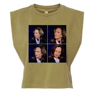 Kamala Harris Funny Reaction Garment-Dyed Women's Muscle Tee