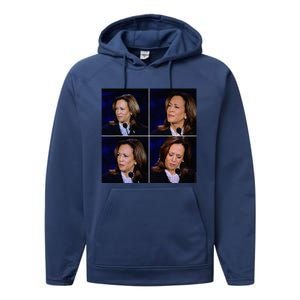 Kamala Harris Funny Reaction Performance Fleece Hoodie