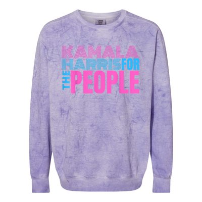 Kamala Harris For The People Colorblast Crewneck Sweatshirt