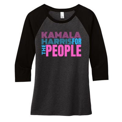 Kamala Harris For The People Women's Tri-Blend 3/4-Sleeve Raglan Shirt