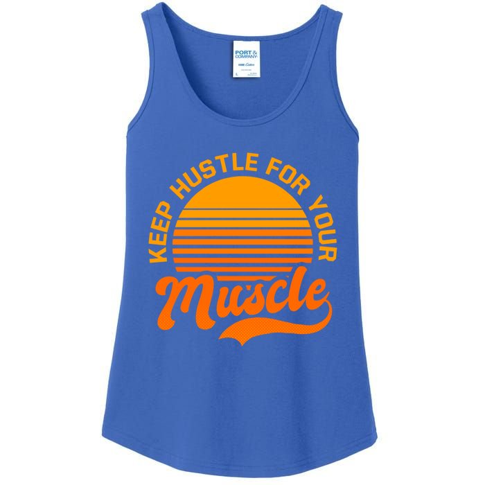 Keep Hustle For Muscle Design Fitness Coach Gift Ladies Essential Tank