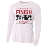 Kamala Harris Finish Destroying America 2024 Cooling Performance Long Sleeve Crew