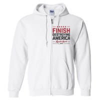 Kamala Harris Finish Destroying America 2024 Full Zip Hoodie