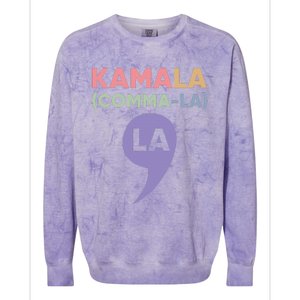 Kamala Harris For President 2024La Comma La Harris 2024 Colorblast Crewneck Sweatshirt