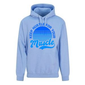 Keep Hustle For Muscle Design Fitness Coach Gift Unisex Surf Hoodie