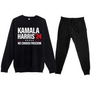 Kamala Harris For President 2024 Election Campaign Freedom Premium Crewneck Sweatsuit Set