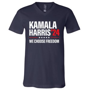 Kamala Harris For President 2024 Election Campaign Freedom V-Neck T-Shirt