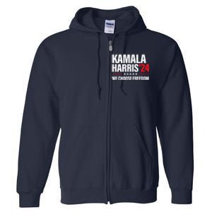 Kamala Harris For President 2024 Election Campaign Freedom Full Zip Hoodie