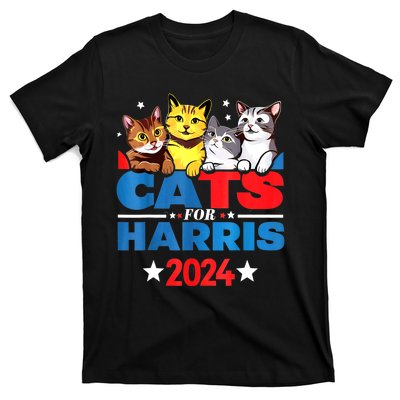 Kamala Harris For President 2024 Cats For Harris 2024 Gift T-Shirt