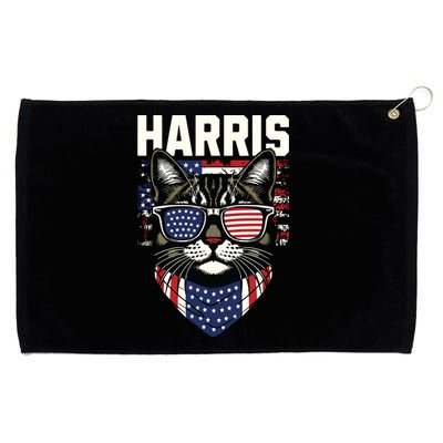 Kamala Harris For President 2024 Funny Cat Graphic Grommeted Golf Towel