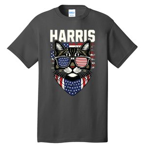 Kamala Harris For President 2024 Funny Cat Graphic Tall T-Shirt