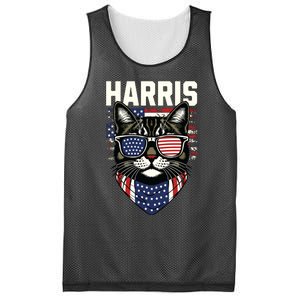 Kamala Harris For President 2024 Funny Cat Graphic Mesh Reversible Basketball Jersey Tank