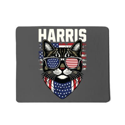 Kamala Harris For President 2024 Funny Cat Graphic Mousepad