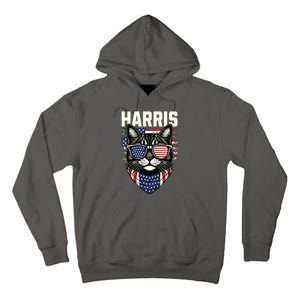 Kamala Harris For President 2024 Funny Cat Graphic Tall Hoodie