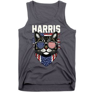 Kamala Harris For President 2024 Funny Cat Graphic Tank Top